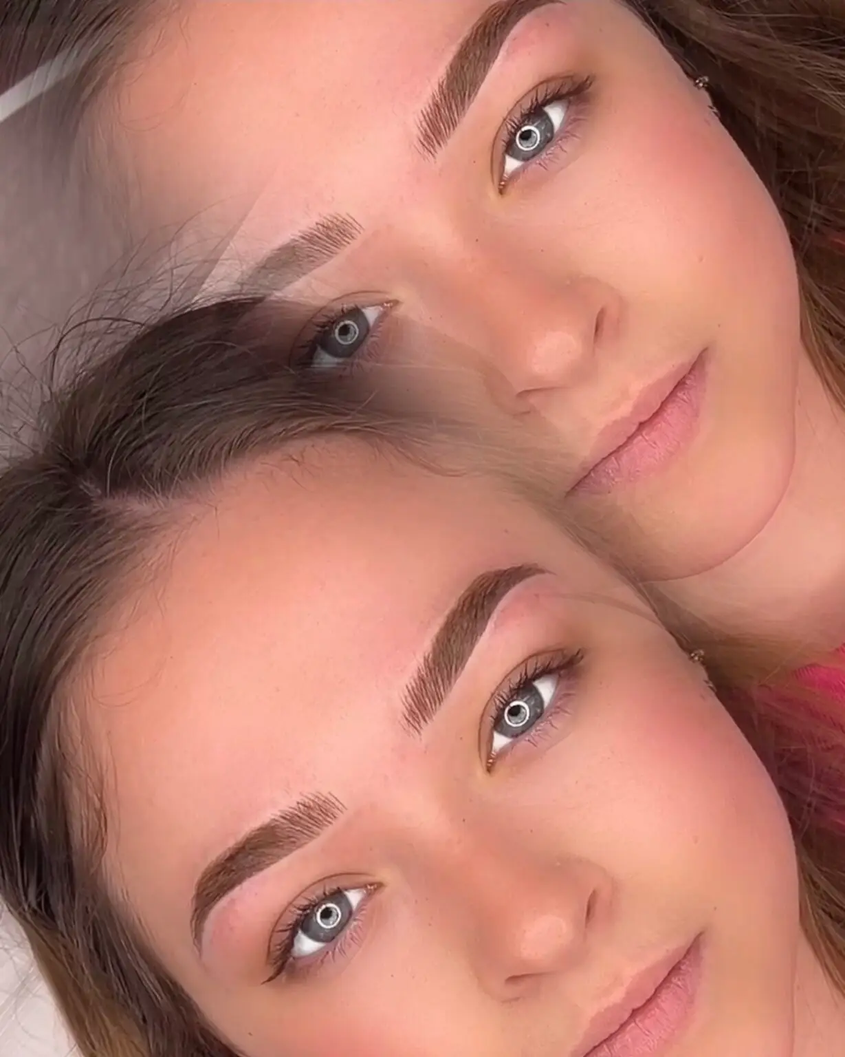 Voor/na: PMU wenkbrauwen met zacht powder/ombré effect in de salon in Melick